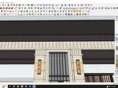 Art deco gate house 3d model 3D model