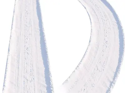 Ultra realistic Snow road 1 2021Hq Scan  3D model