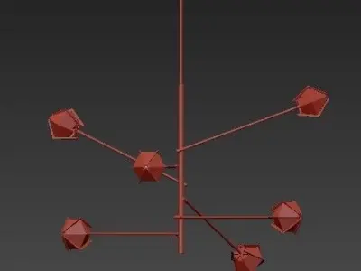 HARLOW Spoke Chandelier 3D model