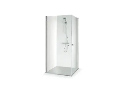 Shower cabin glass doors New style design Low-poly 3D model