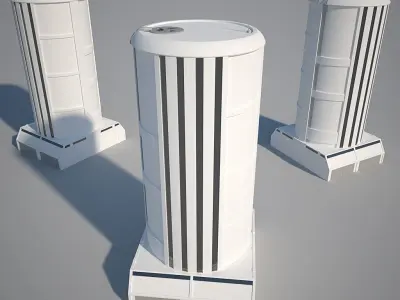 Industrial Building 02 Low-poly 3D model purchase