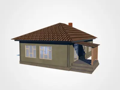 One Floor House 3D model