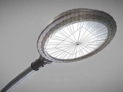 Street Light 15 version 15 10m with pole 1 Low-poly 3D model