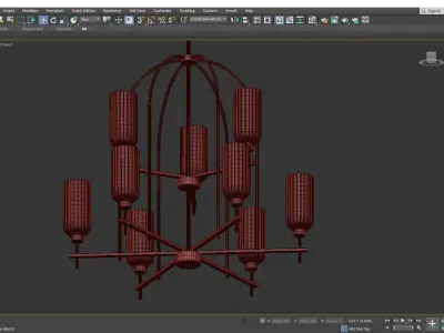 Espy 2 Tier Chandelier Low-poly 3D model