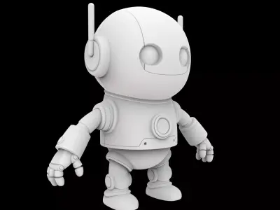 Tiny Robot Companion Figurine 3D Print Model 3D print model