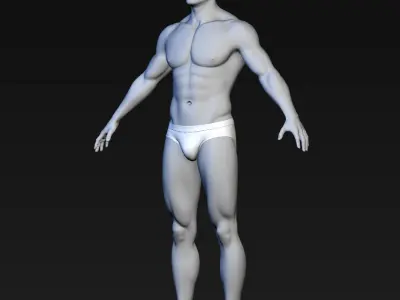  Realistic Male Body - Base Mesh 
