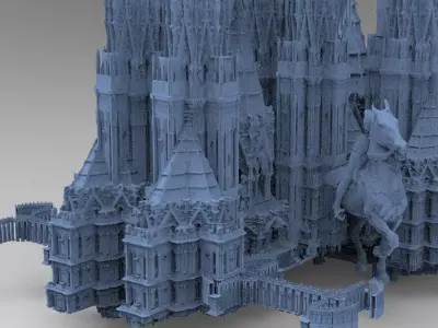 Angelic Cathedral High Rise Mass structure 2 3D model