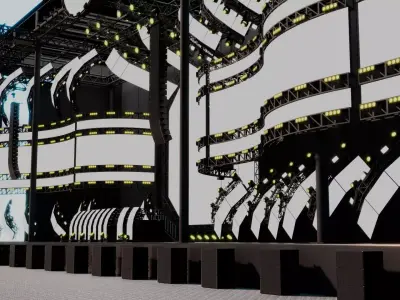 Ultra Music Festival 2017 Stage 3D model