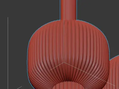 IRIC 1 three glass pendant lights hanging 3D model