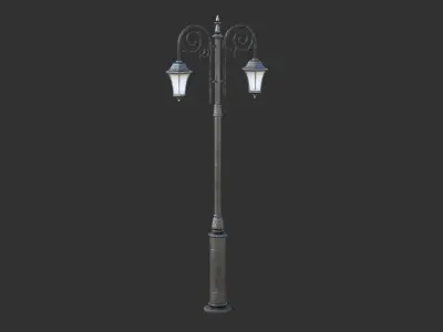 Street Lamp Low-poly 3D model