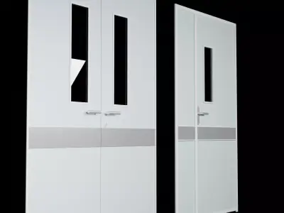 School Door Low-poly 3D model