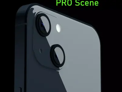Apple iPhone 13 Midnight Pro Scene Low-poly 3D model