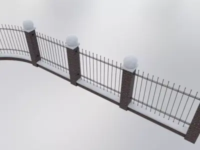 Modular Wall Low-poly 3D model