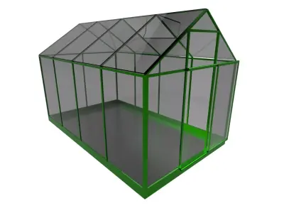 Greenhouse for garden Low-poly 3D model