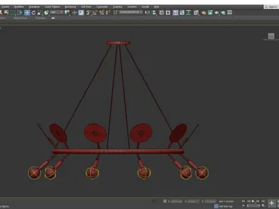 Fern Chandelier Low-poly 3D model