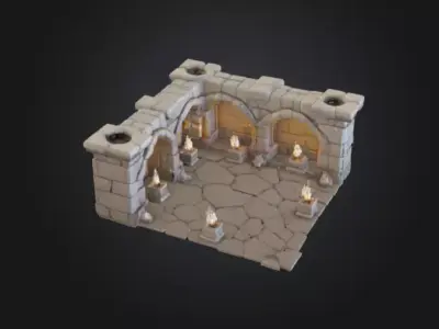 modular dungeon 3D print model