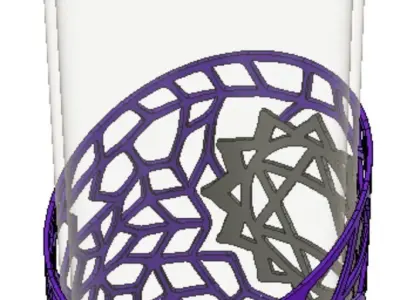 Heart Chakra Glass Vase Holder 3D print model