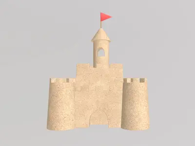 Stylized Sandcastle 3D model