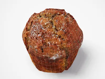 Muffin - Photorealistic Scan Low-poly 3D model