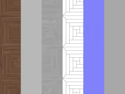 Parquet - Laminate - Wooden floor 2 in 1 3D model 3