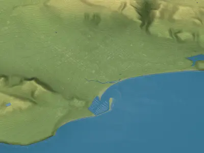 Santa Barbara - Topography Terrain 3D City 3D Model Pack