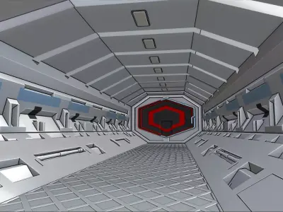 Sci Fi Corridor  3D model 48