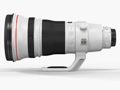Canon EF 400mm f 2-8L IS II USM Super Telephoto Lens Low-poly 3D model