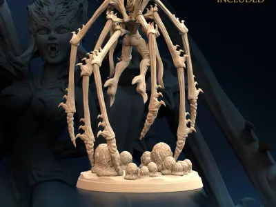 Spider Woman - Nightmare Stalker C Nude and Normal 3D print model