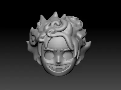 Luffy Gear 5  Mask  High-Quality 3D Model 3D model