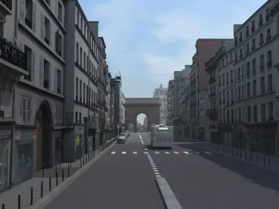 Paris street set - Rue du faubourg Saint Martin 3D model