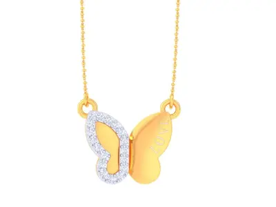 Kids Butterflies Pendants 3dm STL OBJ FBX Renders Details 3D print model