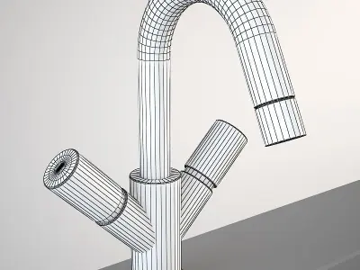 Fantini Isola 4056F mixer Low-poly 3D model