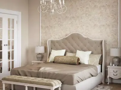 Blush Rose Baroque Floral Wallpaper Texture