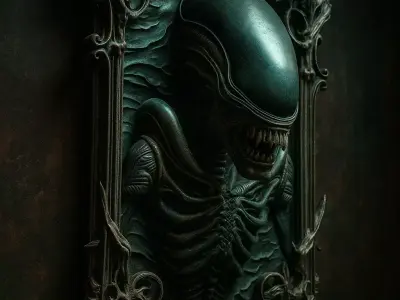 ALIEN EARTH 3D wall picture 3D print model