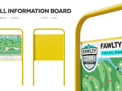 Information Boards and Tee signs 3D model