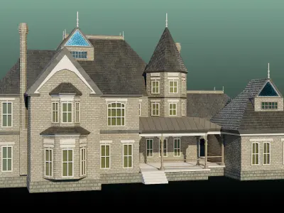 House07 GameReady PBR Unity UE Arnold V-Ray Textures Included Low-poly 3D model