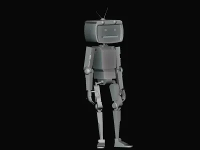 Vanguard-7 SCI FI ROBOT male game CHARACTER 3D model Low-poly 3D model