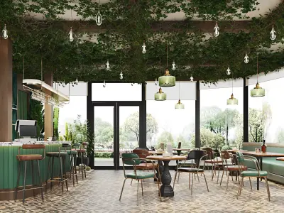 Coffee Shop - Bar 3D model