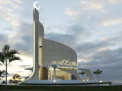 mosque swimming pool plan 3D model