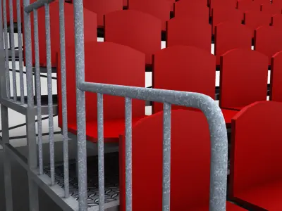 Stadium Seating Tribune 3D model