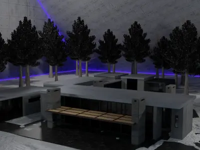 SNOWY COMPOUND Free 3D model