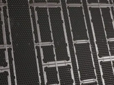Dark Perforated Metal Grill Panel Transparent PBR Seamless Texture