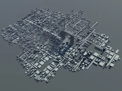 A Simple City Free 3D model