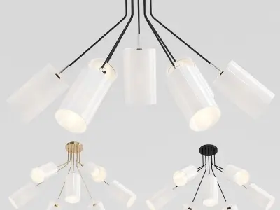 SCENE modern chandelier with six lights 3D model