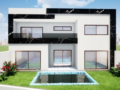 Modern Villa 3D model 3D print model