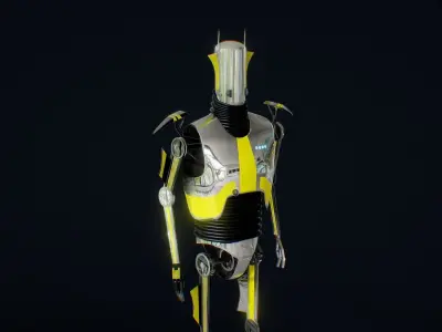 Robot Sci Fi Low-poly 3D model