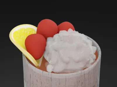 Crimson Chill Low-poly 3D model