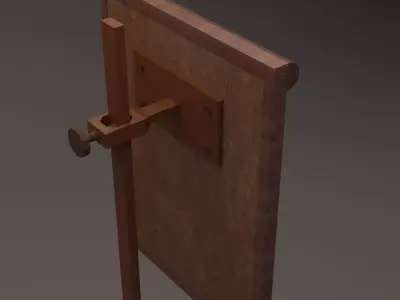 Low Poly Ancient Anatomy Study Board Malbert Low-poly 3D model