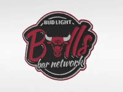 Embroidered Patch Chicago Bulls Low-poly 3D model