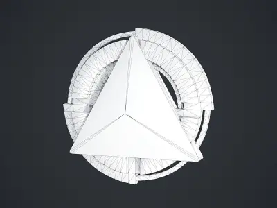 Sci-fi Badge Low-poly 3D model